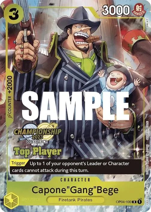 Carte One Piece anglaise OP04-100 Capone"Gang"Bege