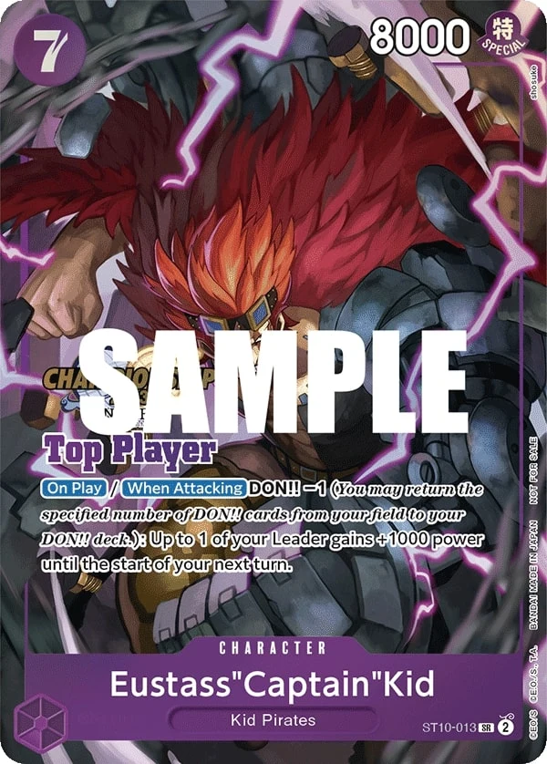 Carte One Piece anglaise Eustass"Captain"Kid ST10-013 SR