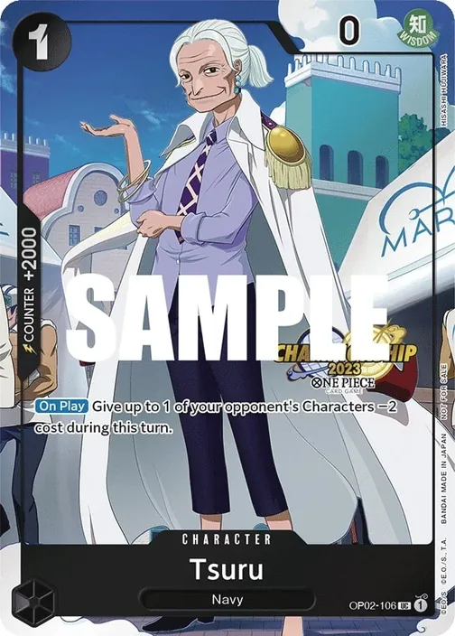 Carte One Piece anglaise OP02-106 Tsuru (version 2)