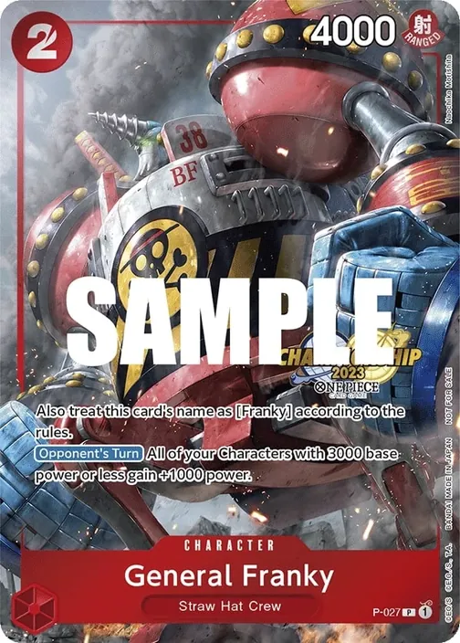Carte One Piece anglaise P-027 General Franky (version 2)