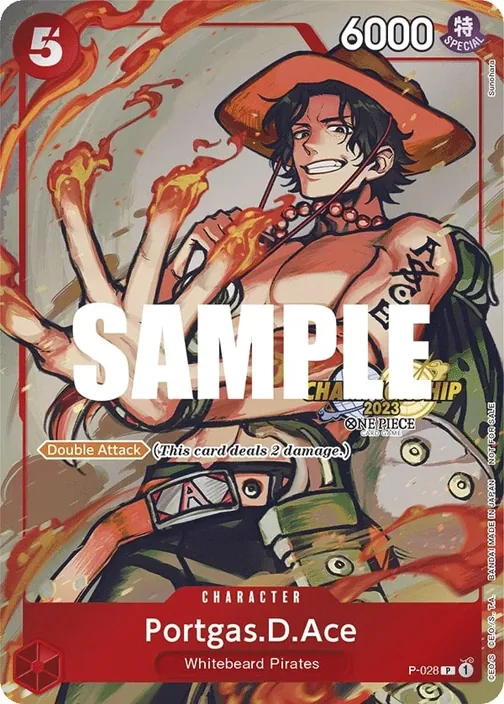 Carte One Piece anglaise P-028 Portgas.D.Ace (version 2)