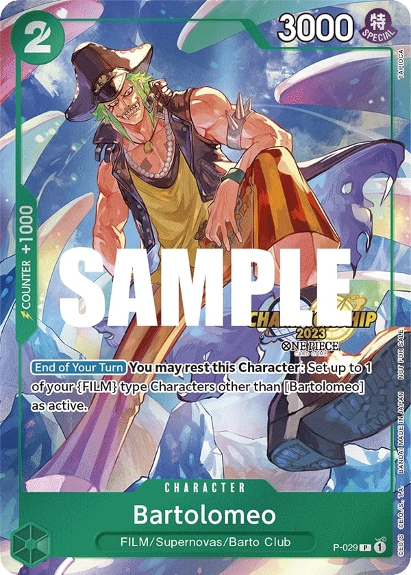 Carte One Piece anglaise Bartolomeo P-029 P