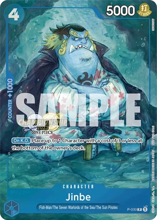 Carte One Piece anglaise P-030 Jinbe (version 2)
