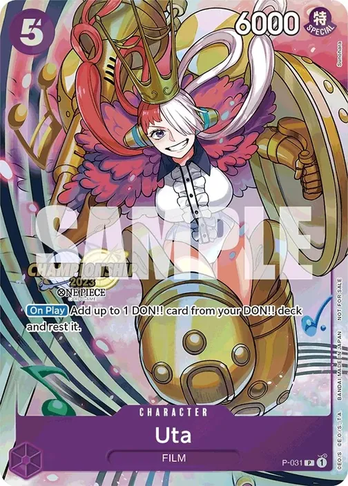 Carte One Piece anglaise P-031 Uta (version 2)