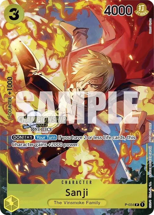 Carte One Piece anglaise P-034 Sanji (version 2)