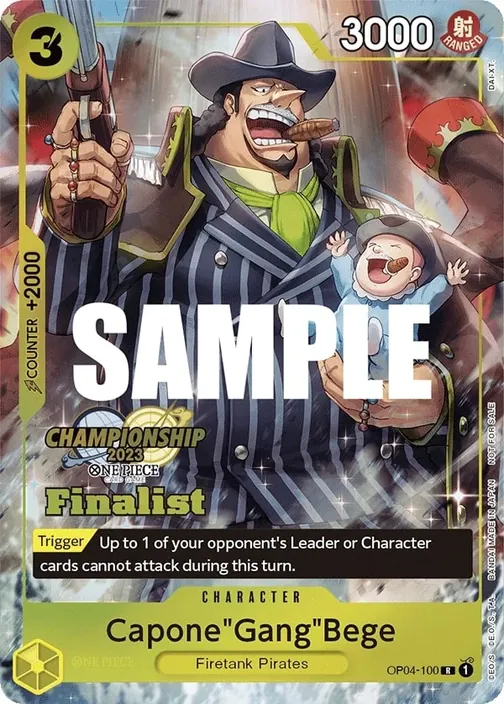 Carte One Piece anglaise OP04-100 Capone"Gang"Bege (version 2)