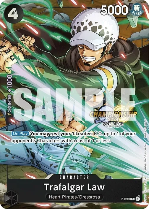 Carte One Piece anglaise P-038 Trafalgar Law