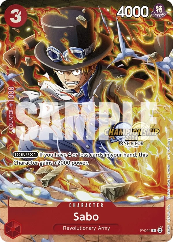 Carte One Piece anglaise Sabo P-044 P