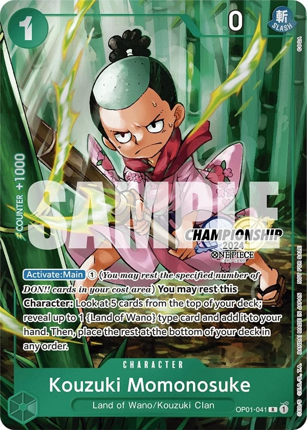 Carte One Piece anglaise Kouzuki Momonosuke OP01-041 R