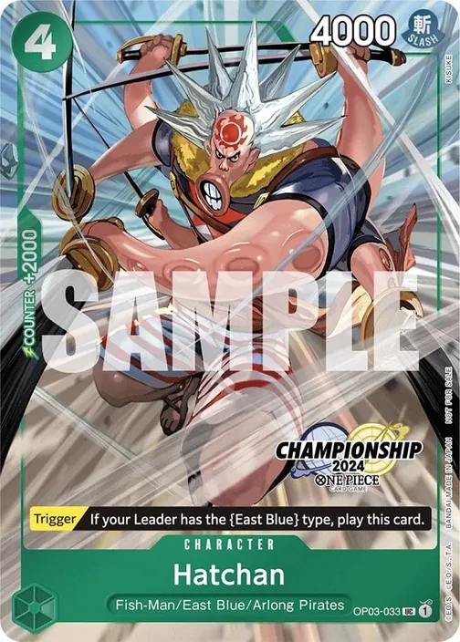 Carte One Piece anglaise OP03-033 Hatchan