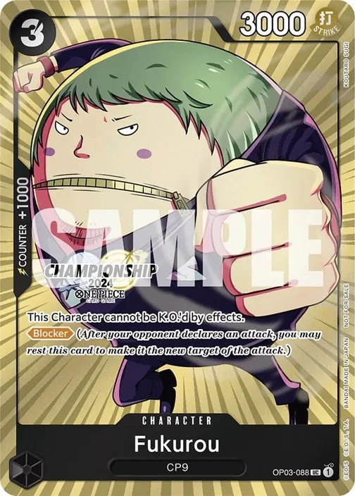 Carte One Piece anglaise OP03-088 Fukurou