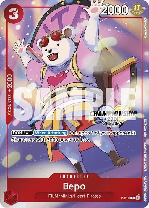 Carte One Piece anglaise P-019 Bepo