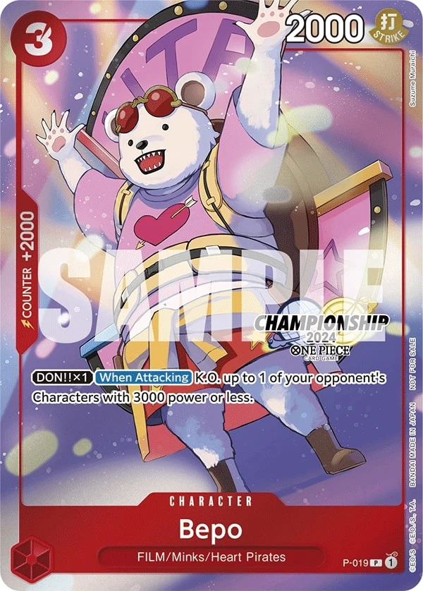 Carte One Piece anglaise Bepo P-019 P