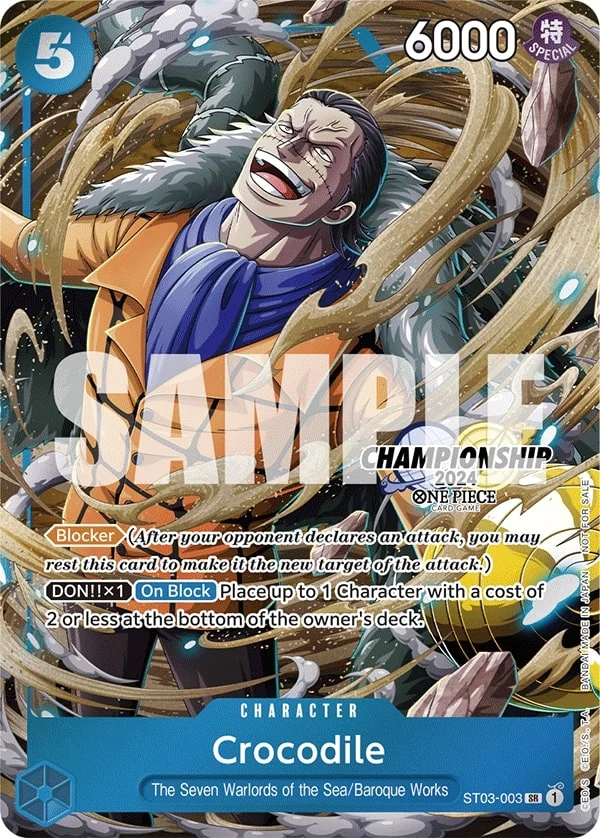 Carte One Piece anglaise Crocodile ST03-003 SR
