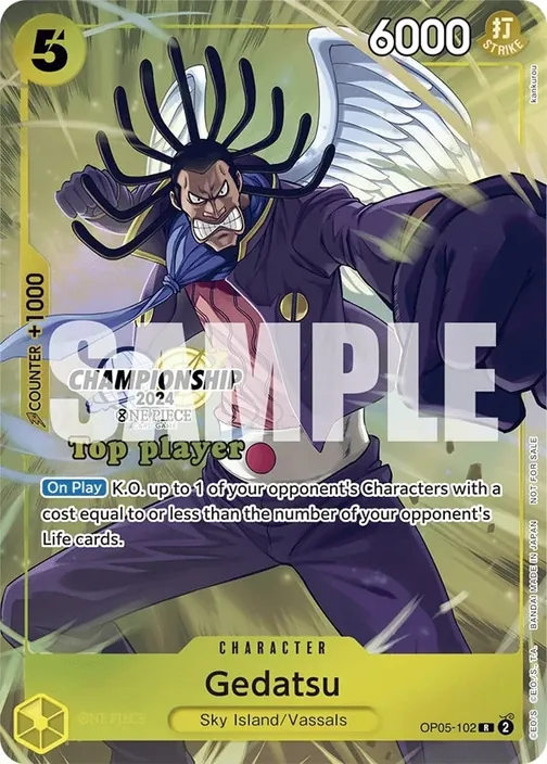 Carte One Piece anglaise OP05-102 Gedatsu