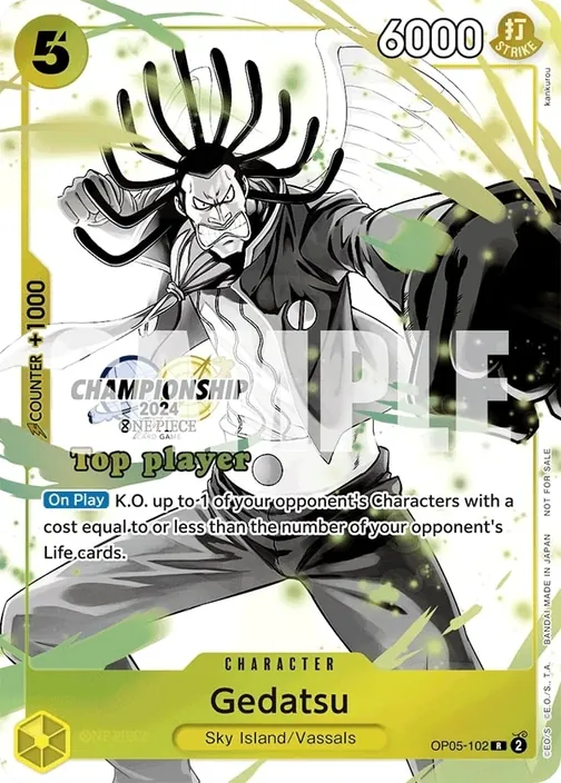 Carte One Piece anglaise OP05-102 Gedatsu (version 2)