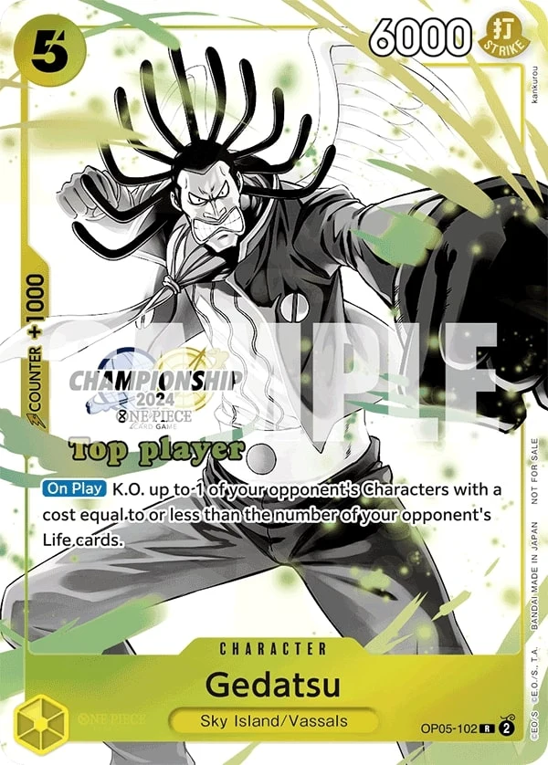 Carte One Piece anglaise Gedatsu OP05-102 R