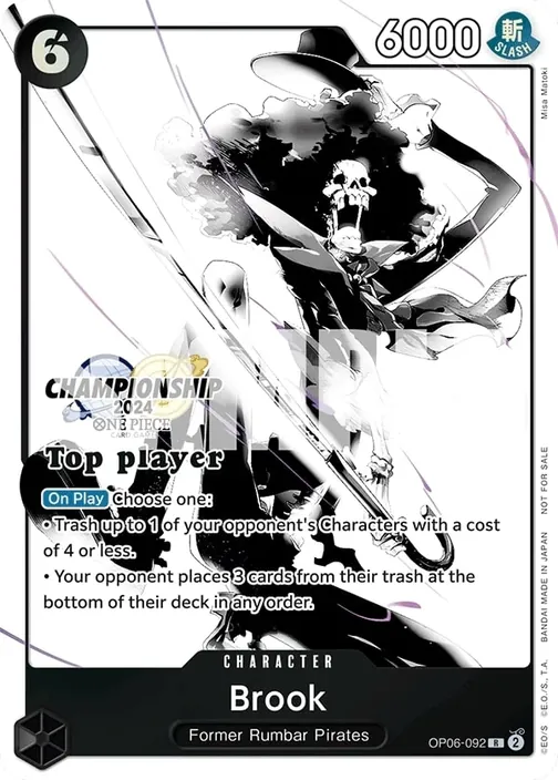 Carte One Piece anglaise OP06-092 Brook (version 2)