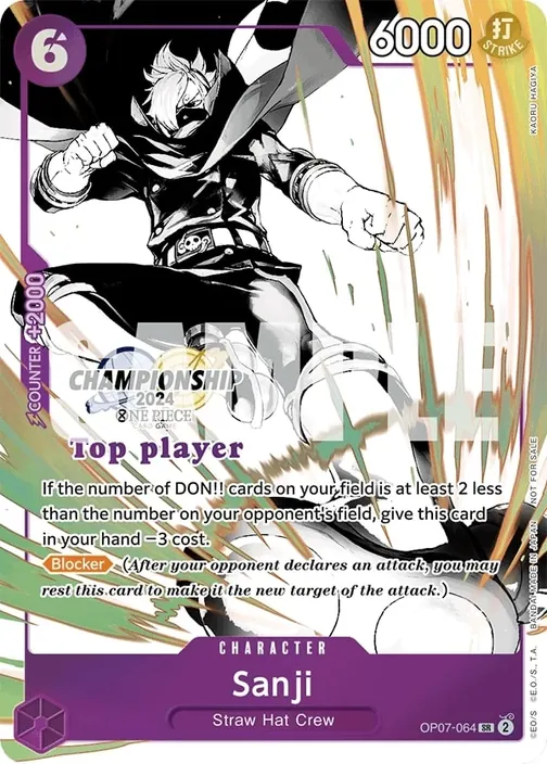 Carte One Piece anglaise OP07-064 Sanji (version 2)