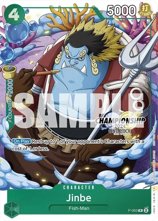 Carte One Piece anglaise P-063 Jinbe (version 2)