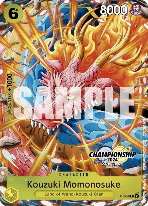 Carte One Piece anglaise P-064 Kouzuki Momonosuke (version 2)