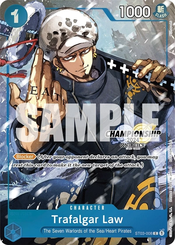 Carte One Piece anglaise Trafalgar Law ST03-008 C
