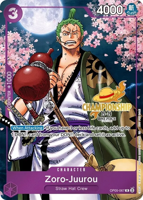 Carte One Piece anglaise OP05-067 Zoro-Juurou