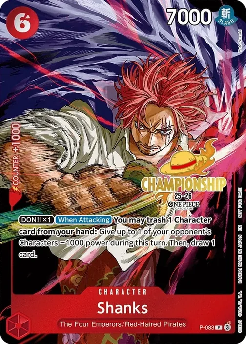 Carte One Piece anglaise P-083 Shanks