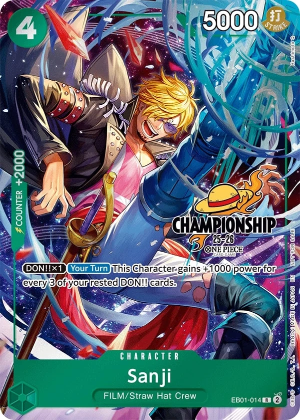 Carte One Piece anglaise Sanji EB01-014 R