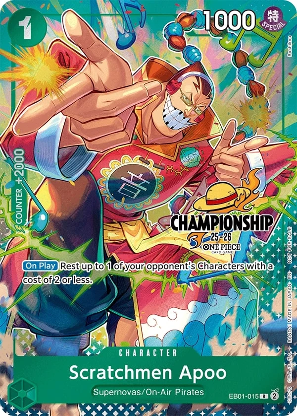 Carte One Piece anglaise Scratchmen Apoo EB01-015 R