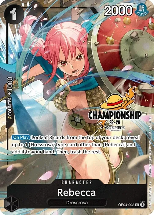 Carte One Piece anglaise OP04-092 Rebecca