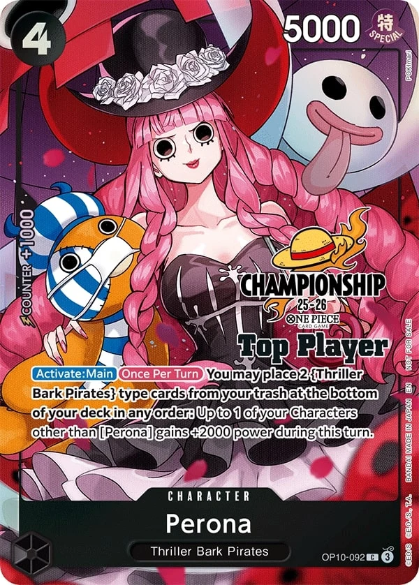 Carte One Piece anglaise Perona OP10-092 C