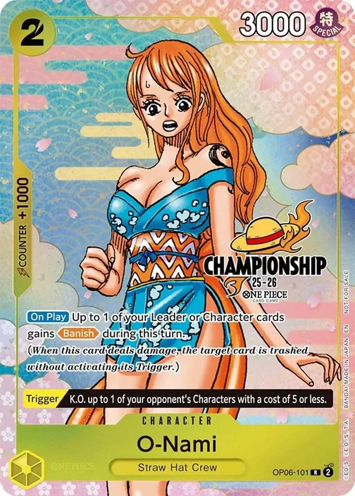 Carte One Piece anglaise OP06-101 O-Nami (version 2)