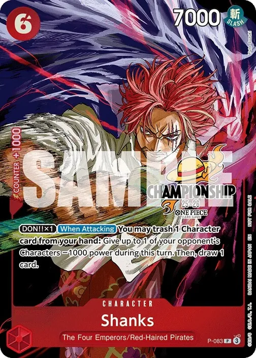 Carte One Piece anglaise P-083 Shanks (version 2)