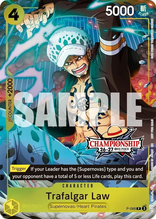 Carte One Piece anglaise P-088 Trafalgar Law
