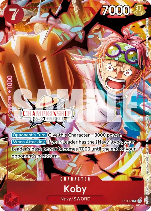 Carte One Piece anglaise P-092 Koby