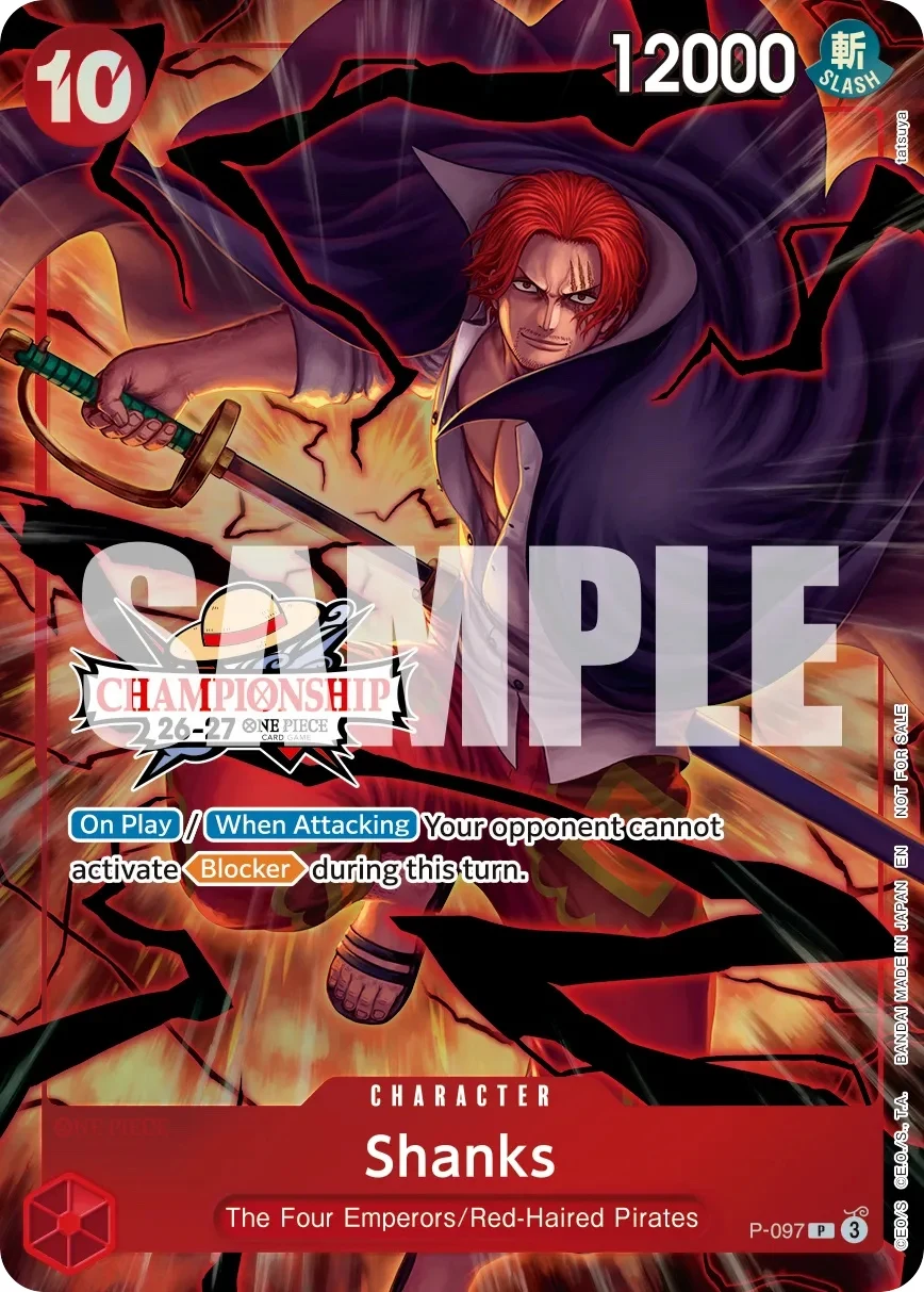 Carte One Piece anglaise Shanks P-097 P