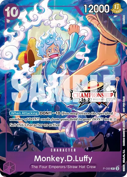 Carte One Piece anglaise P-099 Monkey.D.Luffy
