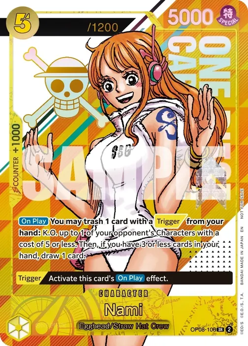 Carte One Piece anglaise OP08-106 Nami