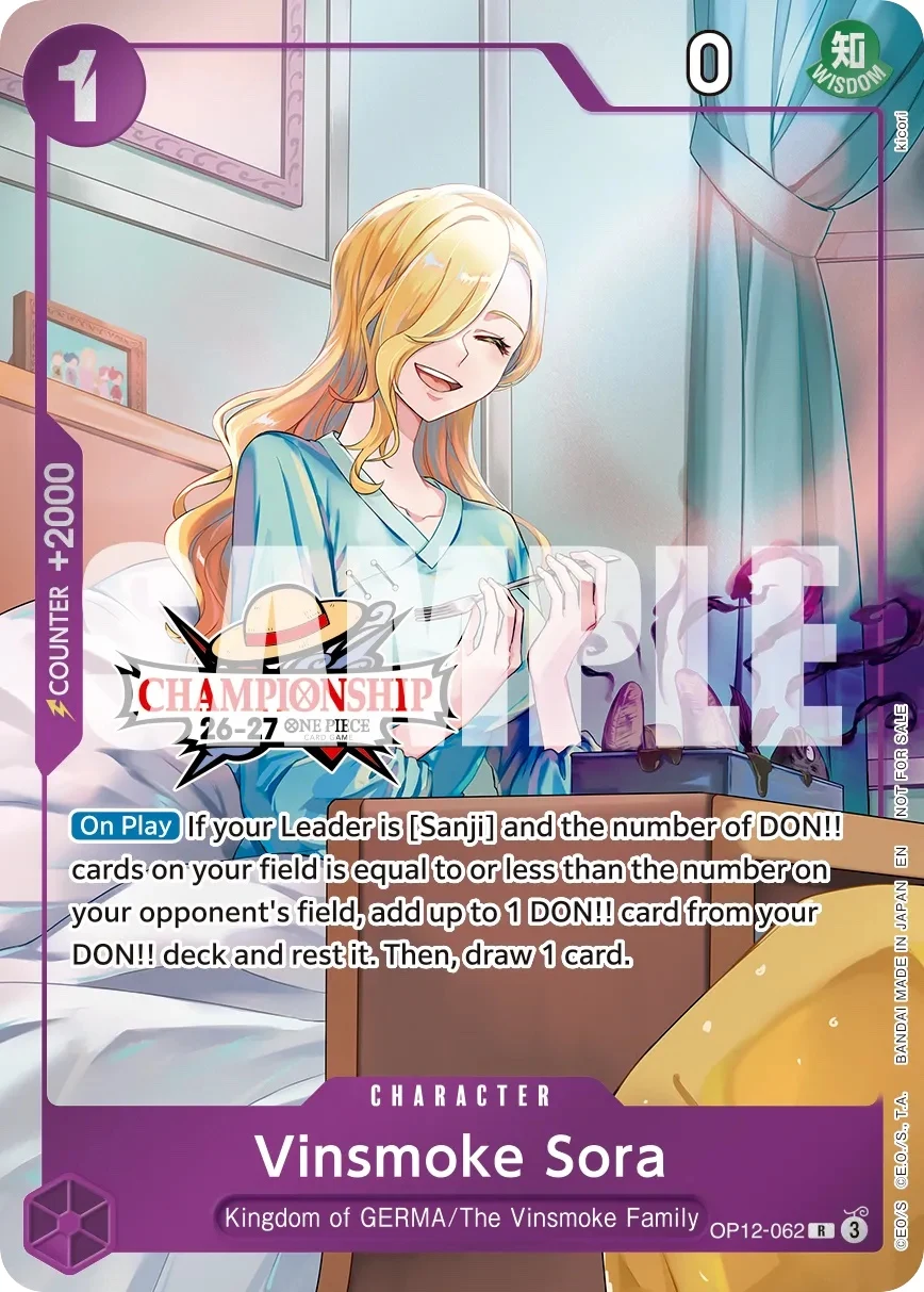 Carte One Piece anglaise Vinsmoke Sora OP12-062 R