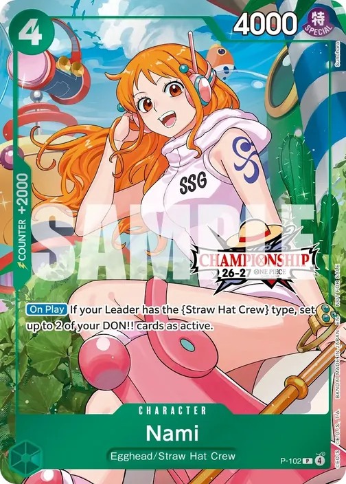 Carte One Piece anglaise P-102 Nami