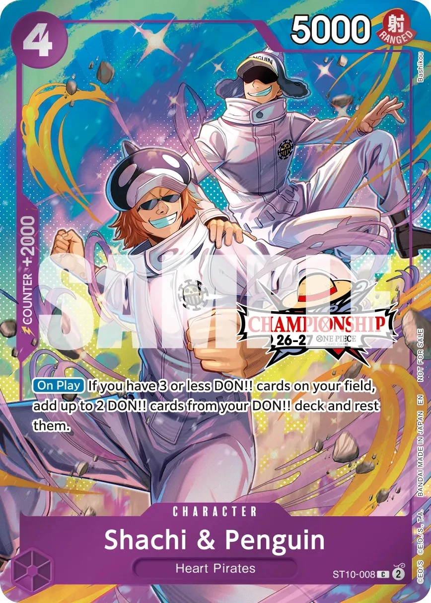 Carte One Piece anglaise Shachi & Penguin ST10-008 C