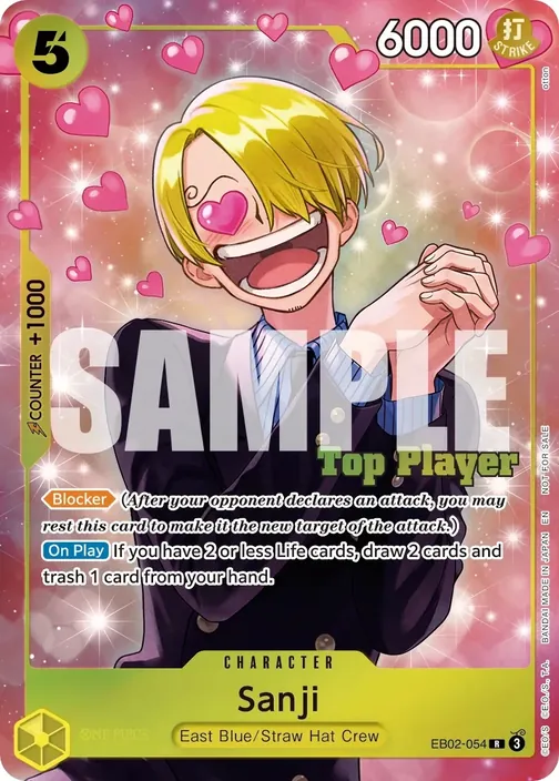 Carte One Piece anglaise EB02-054 Sanji