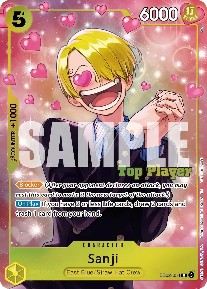 Carte One Piece anglaise Sanji EB02-054 R