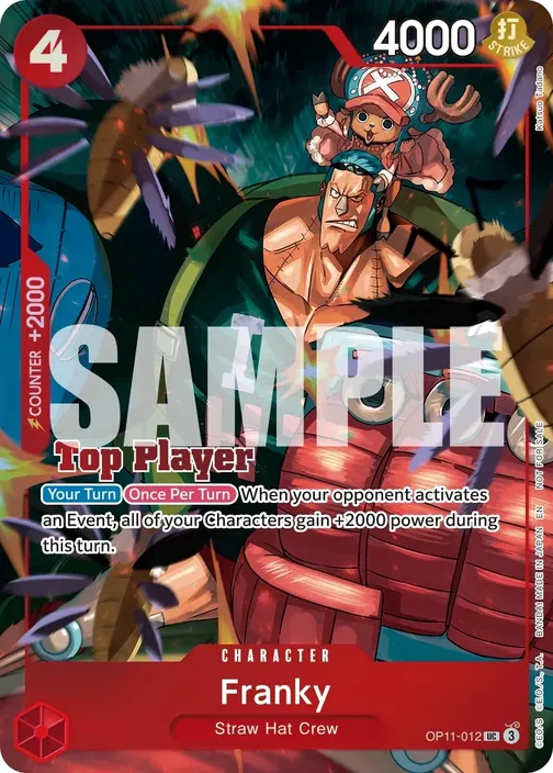 Carte One Piece anglaise OP11-012 Franky