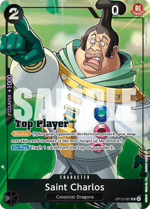 Carte One Piece anglaise OP13-087 Saint Charlos