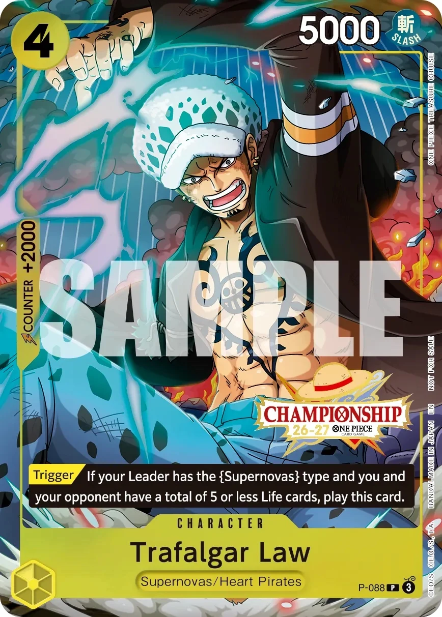 Carte One Piece anglaise Trafalgar Law P-088 P