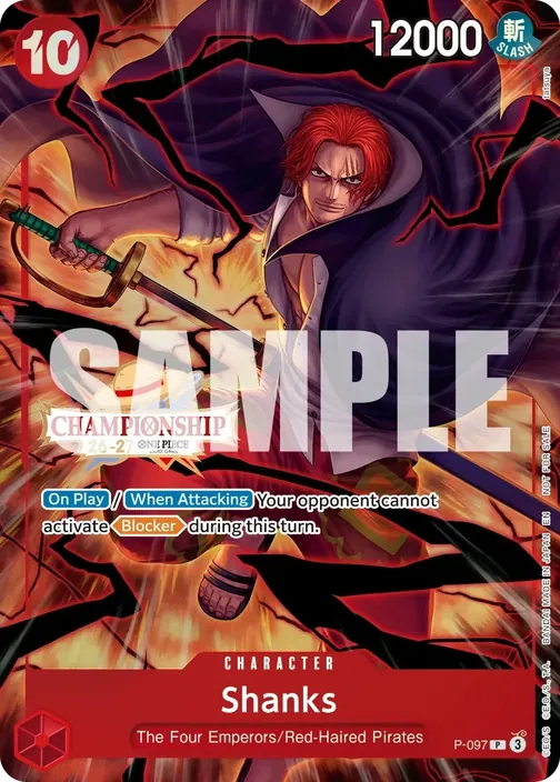 Carte One Piece anglaise P-097 Shanks (version 2)