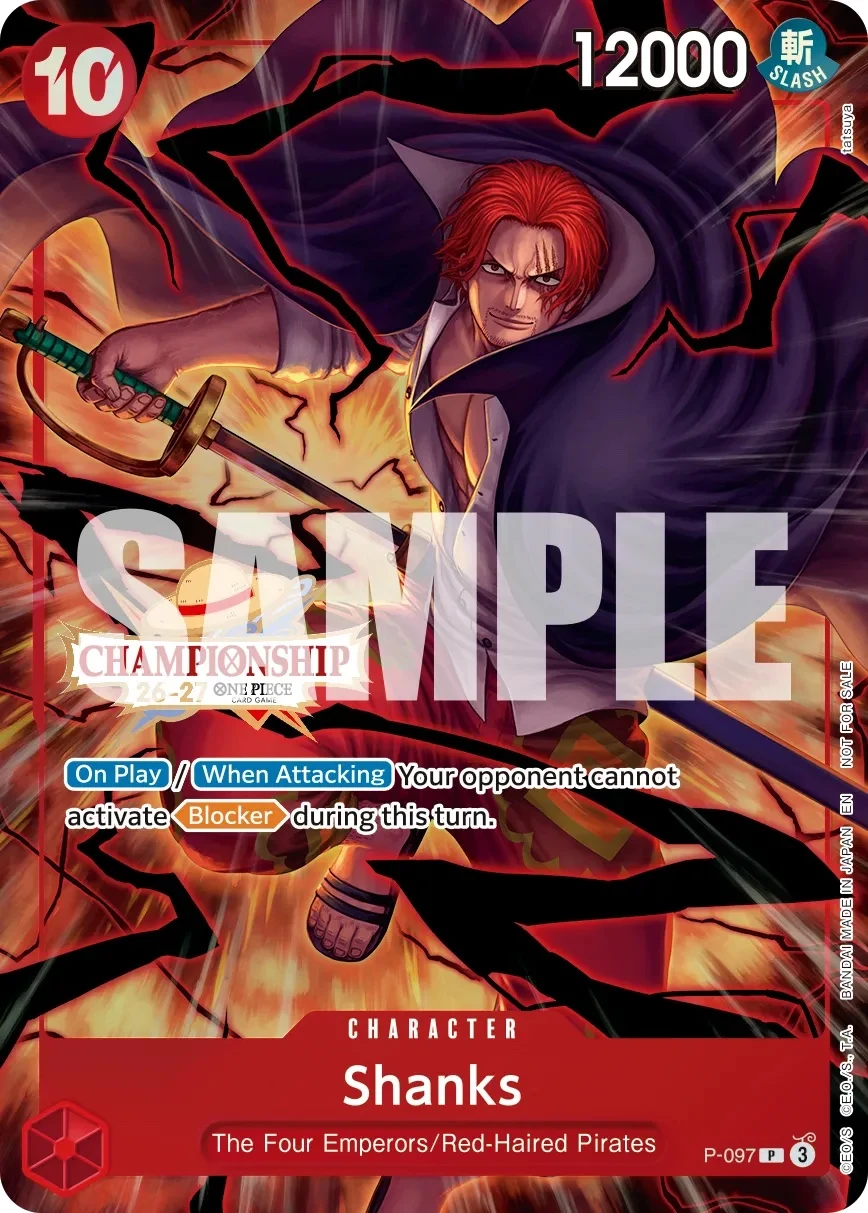 Carte One Piece anglaise Shanks P-097 P