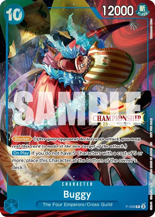 Carte One Piece anglaise P-098 Buggy (version 2)
